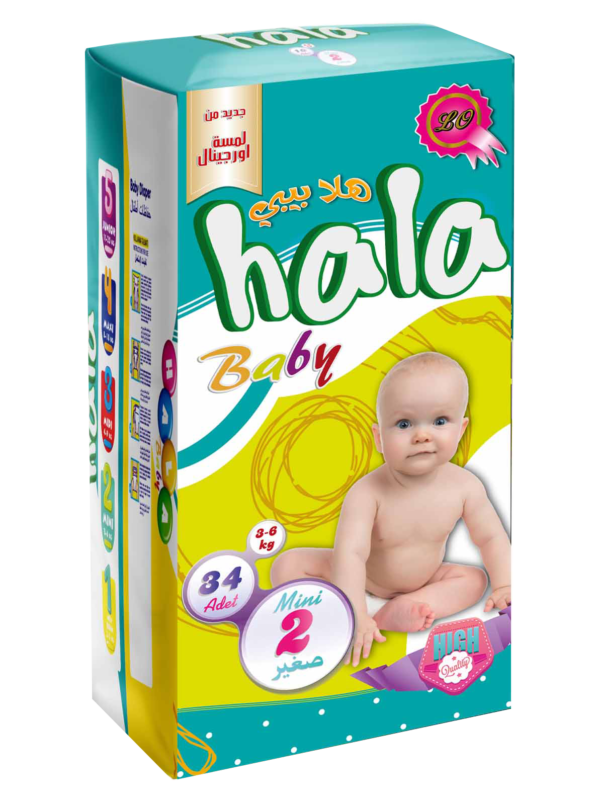 Hala Baby Diapers Size 2 (Pack of 34)